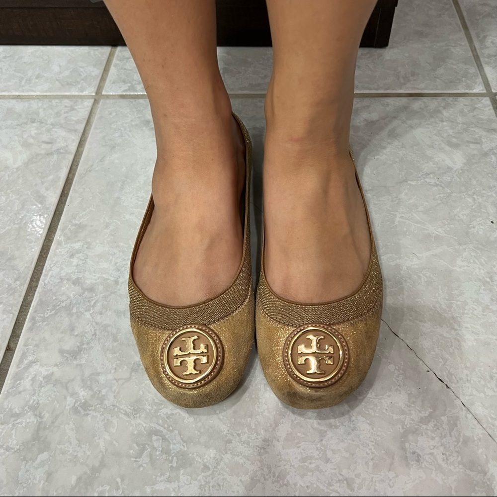 Tory Burch Brown Caroline Flats - Picture 4 of 8